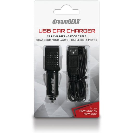 2DS/2DS XL/3DS/3DS XL dreamGEAR USB Car Charger - Black   