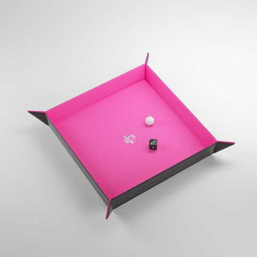 Gamegenic Magnetic Dice Tray Square Black/Pink   