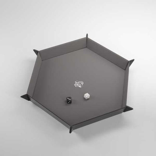 Gamegenic Magnetic Dice Tray Hexagonal Black/Gray   