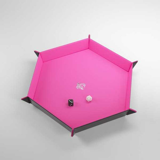 Gamegenic Magnetic Dice Tray Hexagonal Black/Pink   