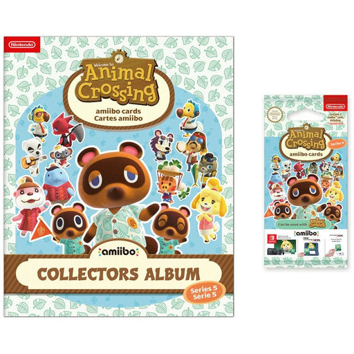 Animal Crossing amiibo cards Collectors Album - Series 5 bundle ( includes 1 pack of cards )   