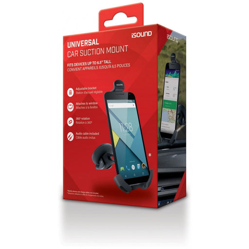 iSound Smartphone Universal Car Suction Mount - Black   