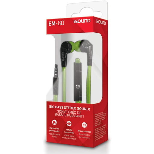 iSound Wired EM-60 Earbuds - Green   