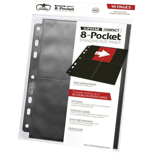 Ultimate Guard 8-Pocket Standard Size Pages Black (10)   