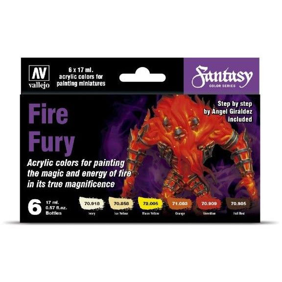 Vallejo Fantasy Color Series - Fire Fury Set (6)   