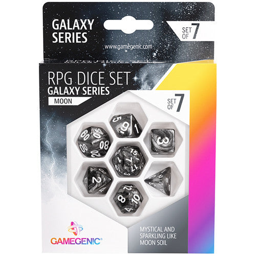 Gamegenic Galaxy Series - Moon - RPG Dice Set (7pcs)   