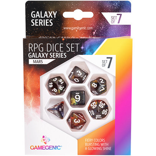 Gamegenic Galaxy Series - Mars - RPG Dice Set (7pcs)   