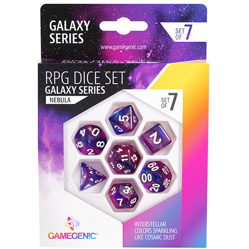 Gamegenic Galaxy Series - Nebula - RPG Dice Set (7pcs)   