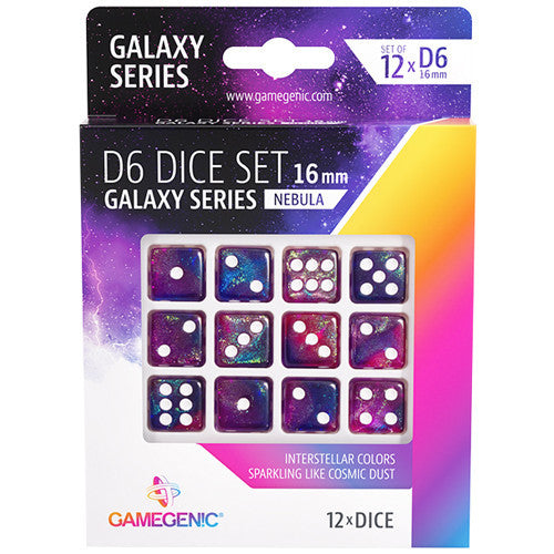 Gamegenic Galaxy Series - Nebula - D6 Dice Set 16 mm (12 pcs)   
