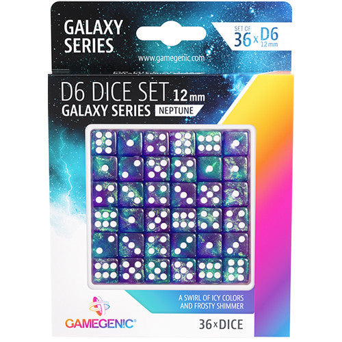 Gamegenic Galaxy Series - Neptune - D6 Dice Set 12 mm (36 pcs)   