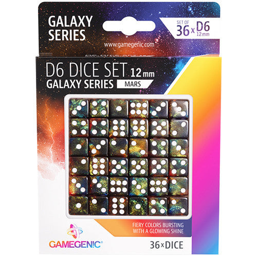 Gamegenic Galaxy Series - Mars - D6 Dice Set 12 mm (36 pcs)   
