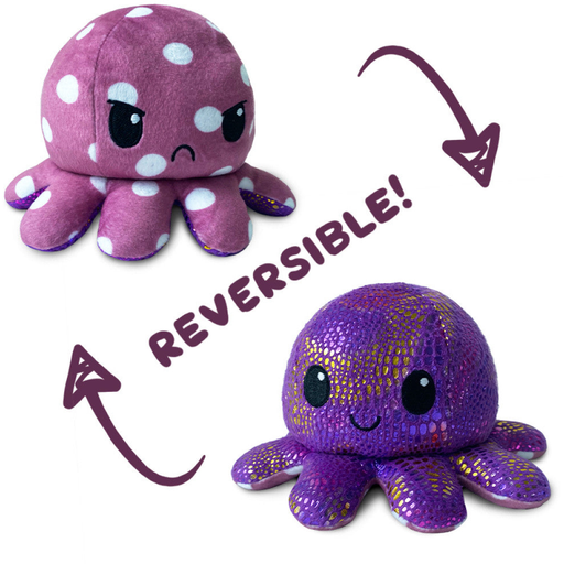 Reversible Plushie - Octopus Polka Dot/Shimmer   