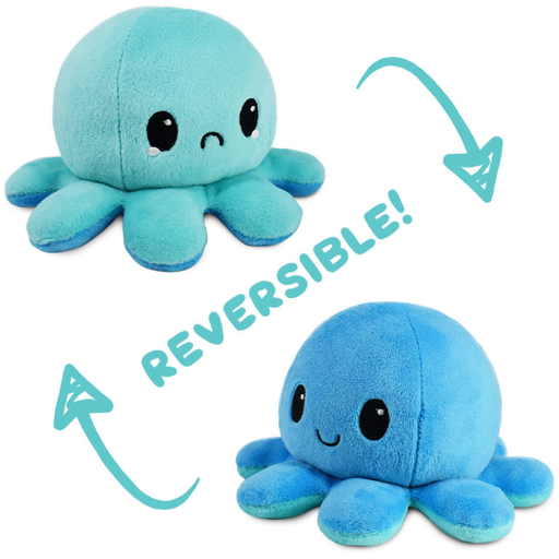 Reversible Plushie - Octopus Happy/Crying   