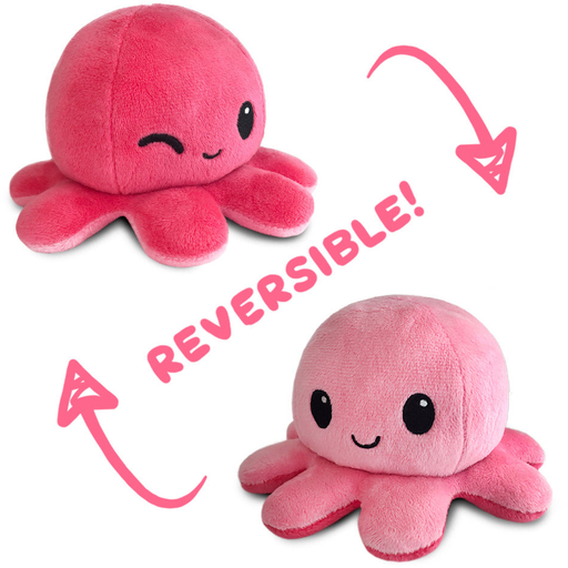 Reversible Plushie - Octopus Happy/Wink   