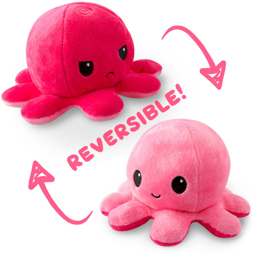 Reversible Plushie - Octopus Pink/Light Pink   