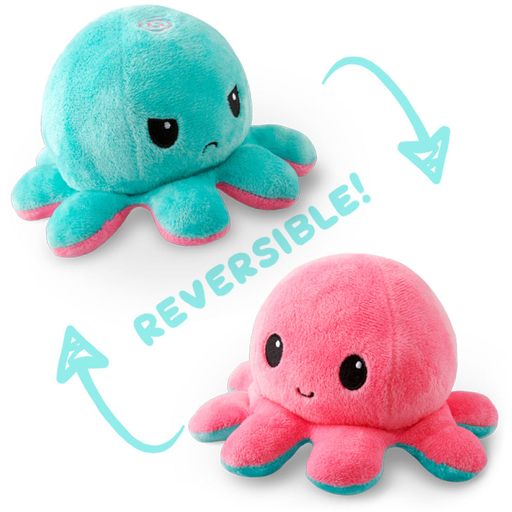 Reversible Plushie - Octopus Light Pink/Light Blue   