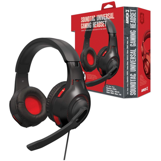 SoundTac Universal Gaming Headset for Switch/ PS4/ Xbox One/ Wii U/ Xbox 360/ PC/ Mac - Armor3   