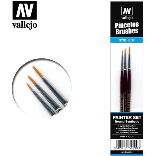 Vallejo 3pc Brush Painter Set   