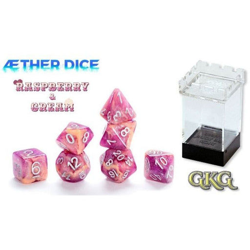 Aether Dice - Rasberry and Cream   