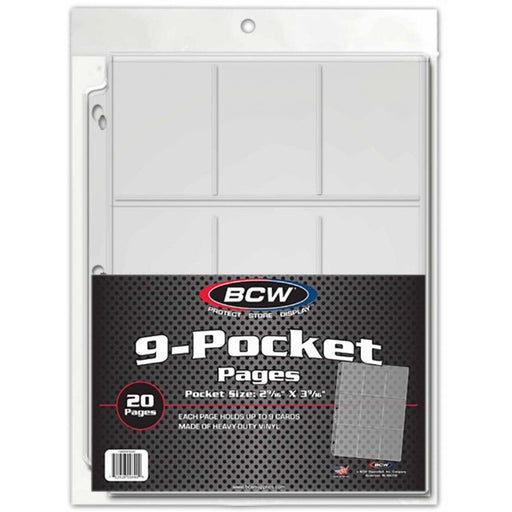 BCW 9 Pocket Pages (20 Pages Per Pack)   