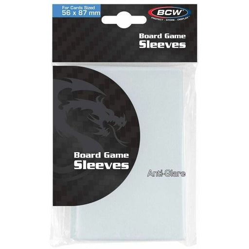 BCW Board Game Sleeves Matte Standard American Clear (56mm x 87mm) (50 Sleeves Per Pack)   