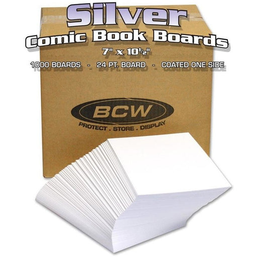BCW Comic Book Backing Boards Silver Age Comics Bulk (7" x 10" 1/2) (1,000 Boards Per Pack)   