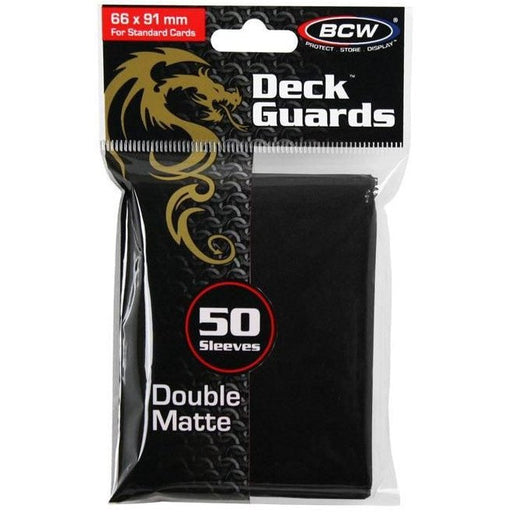 BCW Deck Protectors Standard Matte Black (66mm x 91mm) (50 Sleeves Per Pack)   