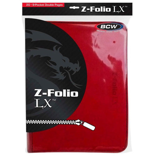 BCW Z Folio LX Album 9 Pocket Red   