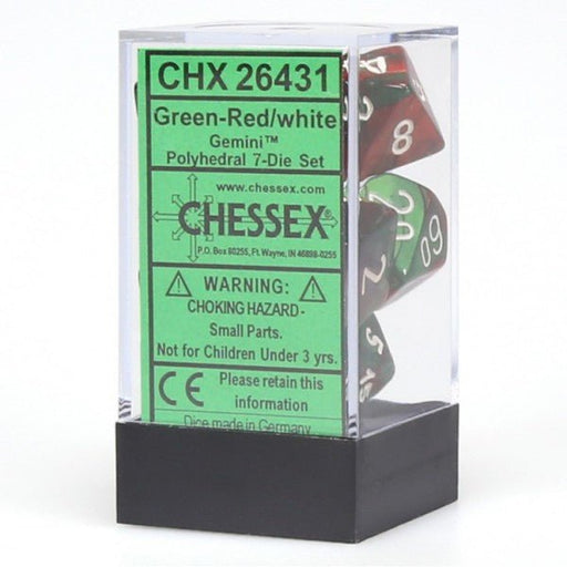 CHX 26431 Gemini Green-Red/White 7-Die Set   