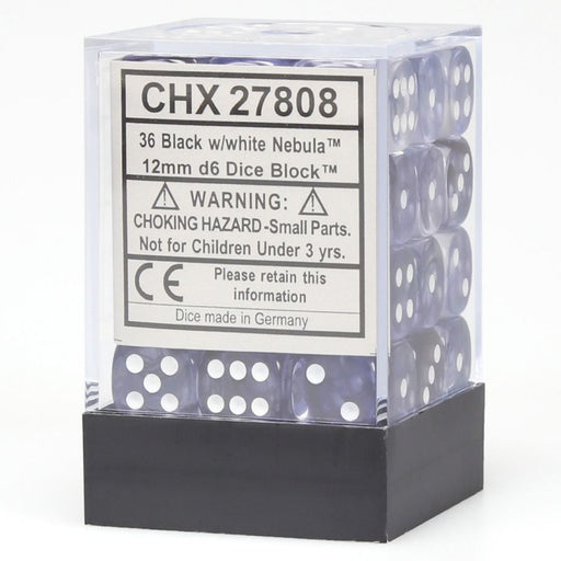 CHX 27808 Nebula 12mm d6 Black/White Block   