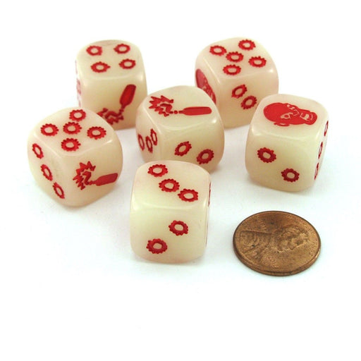Zombicide Glow in the Dark Dice (6)   