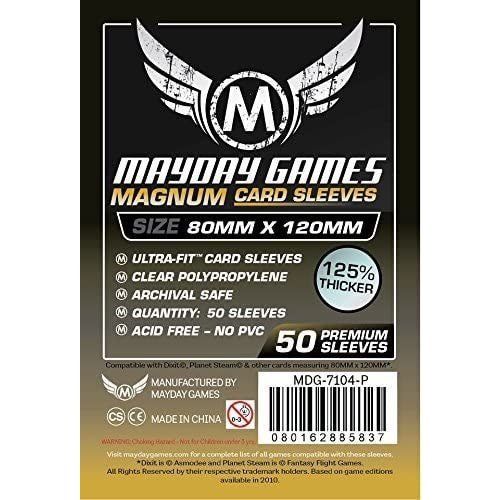 Mayday - Magnum Gold Sleeve - 80 MM X 120 MM (Black Backed)   