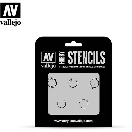 Vallejo Stencils - AFV Markings - Drum Oil Markings   