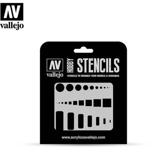 Vallejo Stencils - Air Markings - Access Trap Doors   