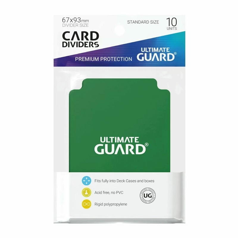 Ultimate Guard (Card Dividers) Standard Size Green The Games Emporium