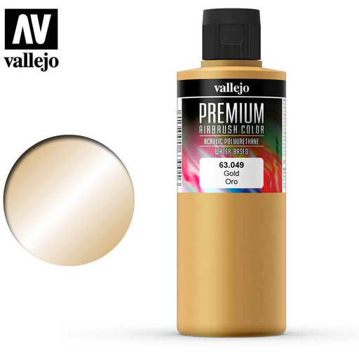 Vallejo Premium Colour - Pearl & Metallics Gold 200ml   