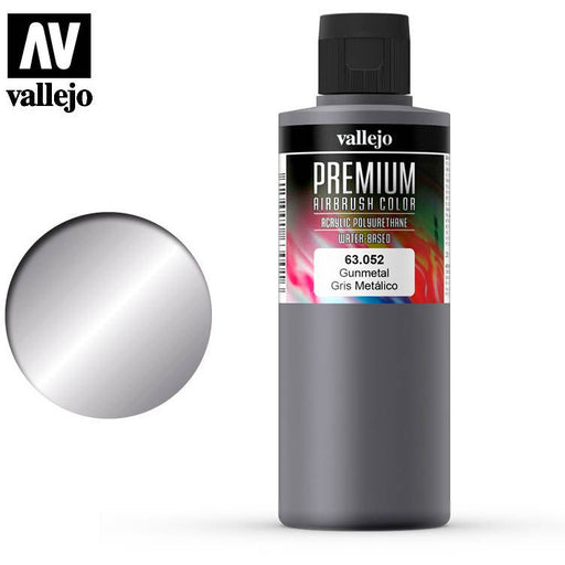 Vallejo Premium Colour - Pearl & Metallics Gunmetal 200ml   