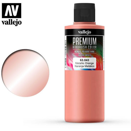 Vallejo Premium Colour - Pearl & Metallics Metallic Orange 200ml   