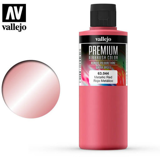 Vallejo Premium Colour - Pearl & Metallics Metallic Red 200ml   