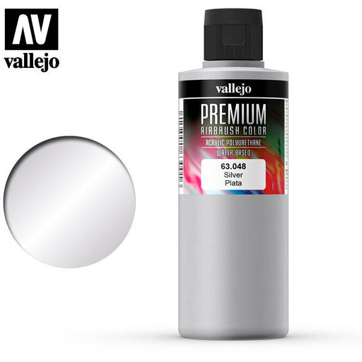 Vallejo Premium Colour - Pearl & Metallics Silver 200ml   